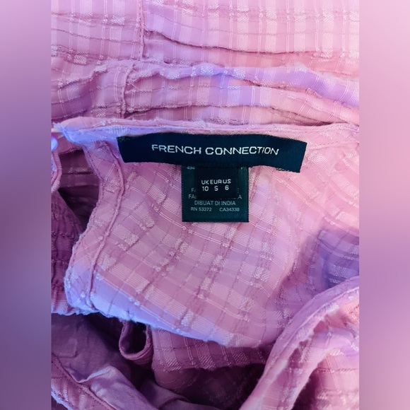 NWT!! French Connection Birch Gingham Tiered Dress in Summer Lavender - Picture 9 of 11